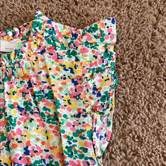 LOFT Multicolor Floral Ruffle Top - Picture 3 of 3
